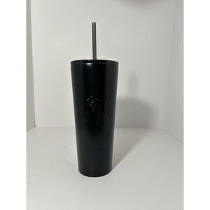 Starbucks Matte Black Stainless Steel Cold Cup Tumbler 24oz Venti 11085689
